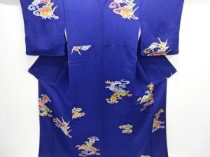 縮緬地　茶屋辻模様小紋着物